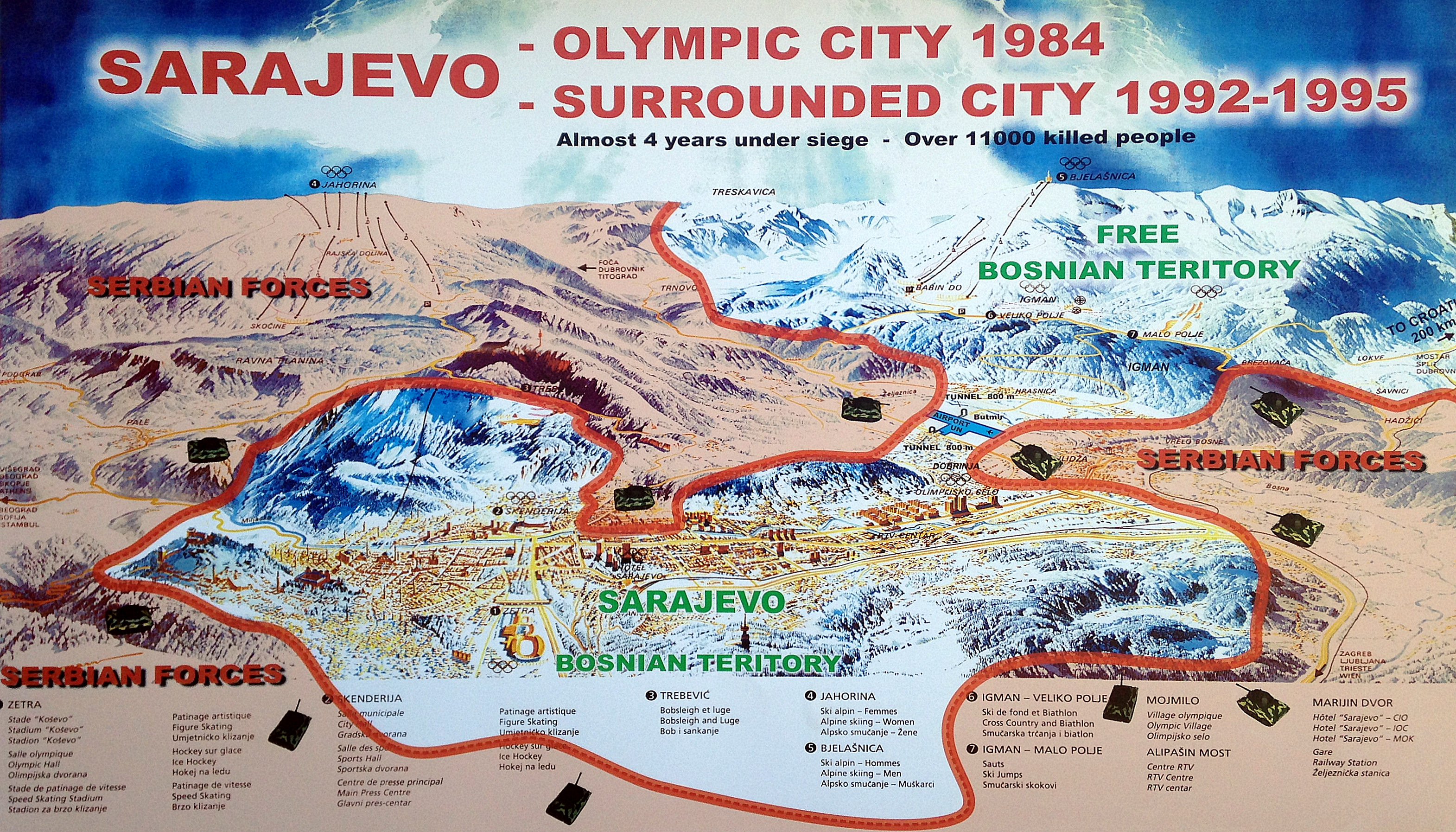The Siege of Sarajevo map