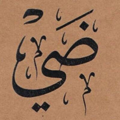 ضي مرسومة باللغة العربية